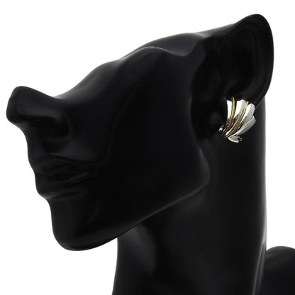 Tiffany & Co. Feather Twist Earrings 18K Yellow Gold