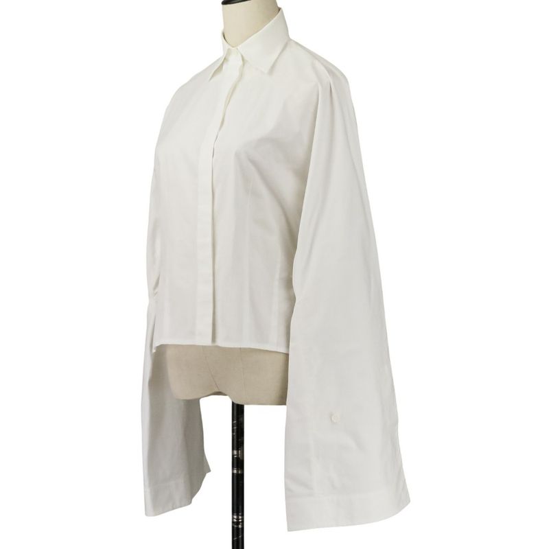 Celine Phoebe Philo Era Chunky Sleeve Shirt 34 White