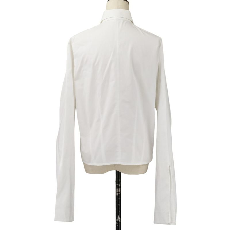 Celine Phoebe Philo Era Chunky Sleeve Shirt 34 White
