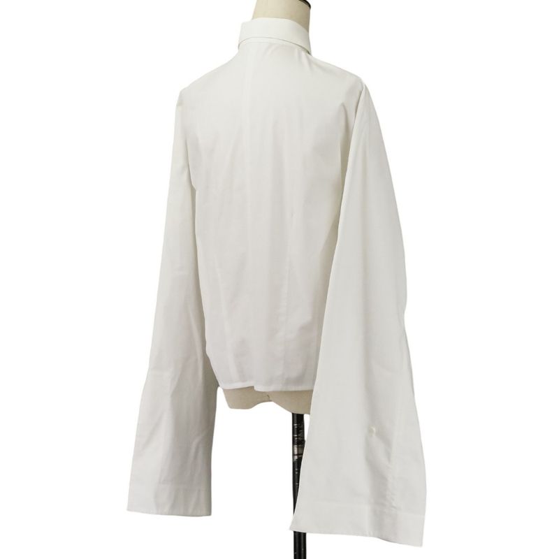 Celine Phoebe Philo Era Chunky Sleeve Shirt 34 White