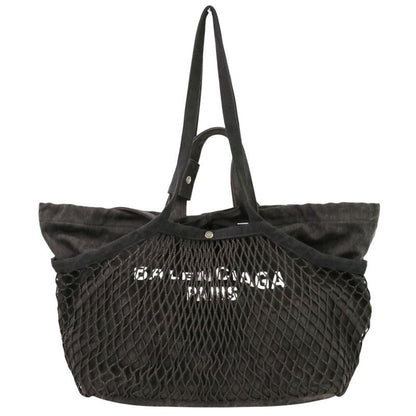 Balenciaga 24 7 Mesh Washed Tote M Black