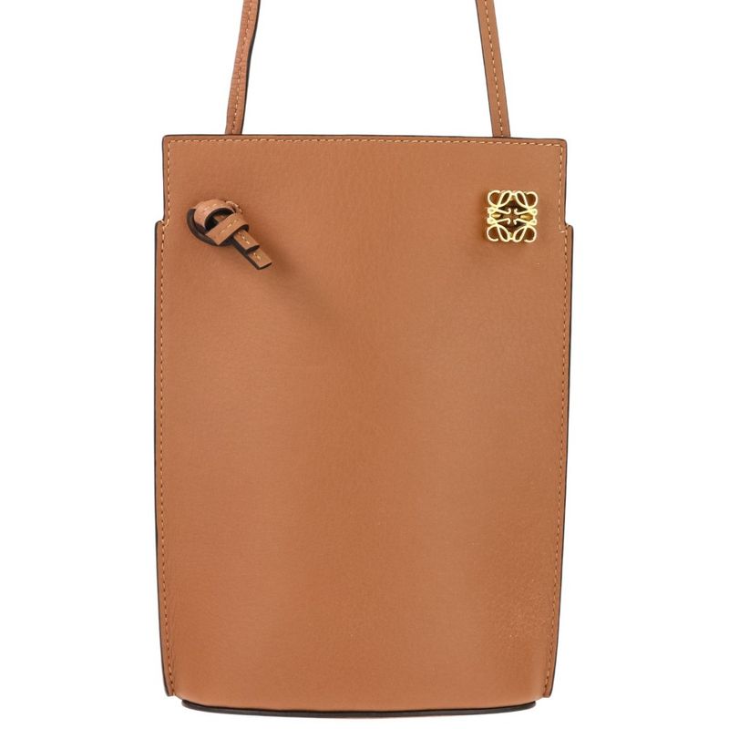 Loewe Anagram Dice Phone Pouch Shoulder Pochette Brown