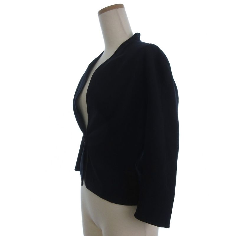 Celine Terrace Jacket Collarless Navy 36