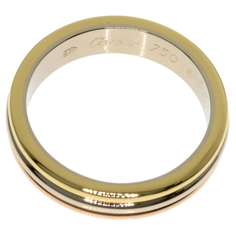 Cartier Three Gold 48 Ring 18K Yellow Gold 18K White Pink