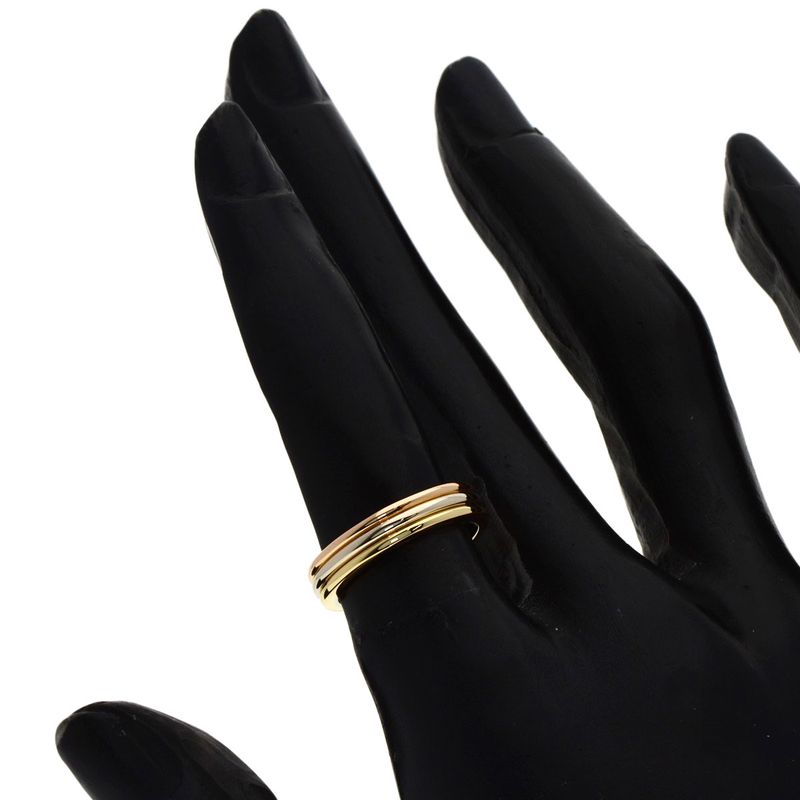 Cartier Three Gold 48 Ring 18K Yellow Gold 18K White Pink