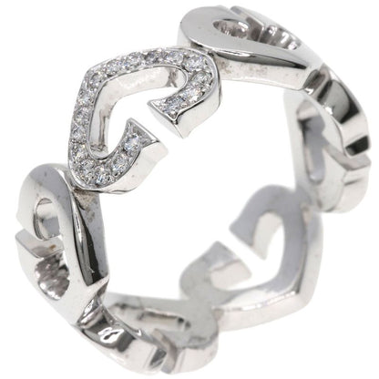 Cartier C Heart Diamond Ring 18K White Gold