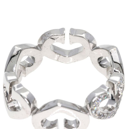 Cartier C Heart Diamond Ring 18K White Gold