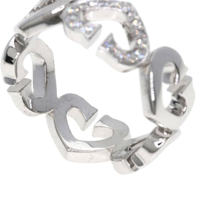 Cartier C Heart Diamond Ring 18K White Gold