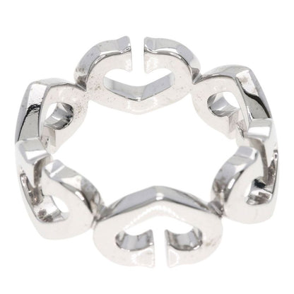 Cartier C Heart Diamond Ring 18K White Gold