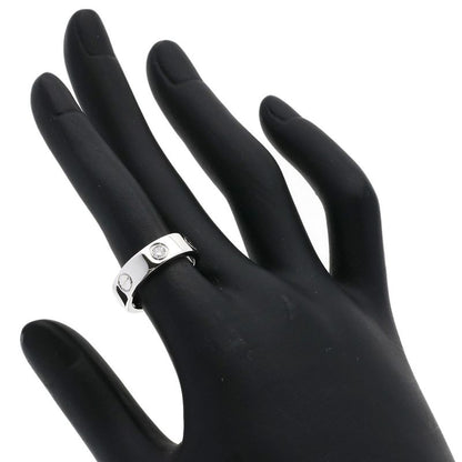 Cartier Love Ring Half Diamond 50 Ring 18K White Gold