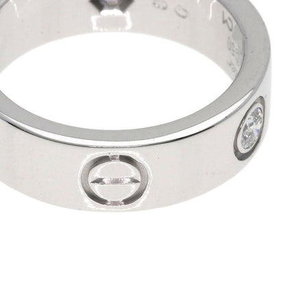 Cartier Love Ring Half Diamond 50 Ring 18K White Gold