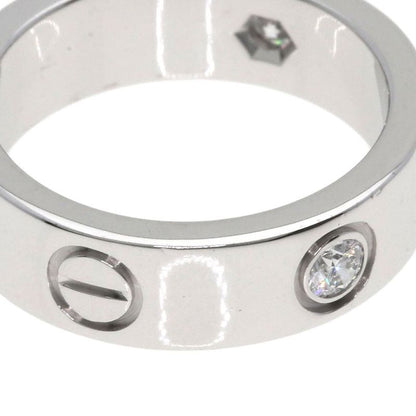 Cartier Love Ring Half Diamond 50 Ring 18K White Gold