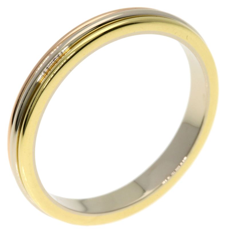 Cartier Three Color 58 Ring 18K Yellow Gold 18K Pink White