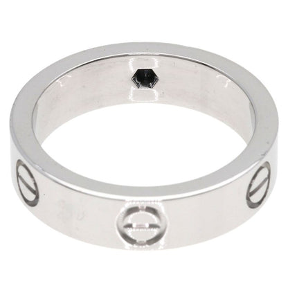 Cartier Love Ring Black Saffiano 59 Ring 18K White Gold