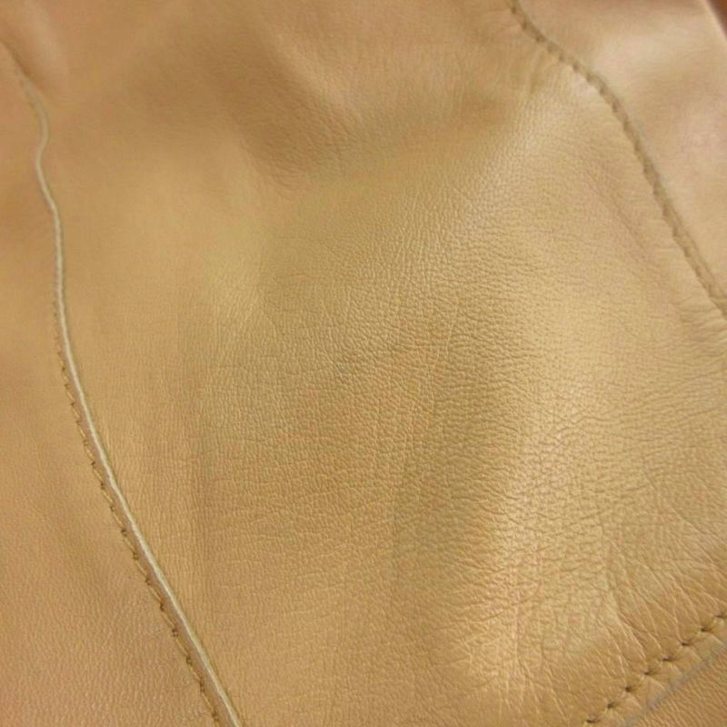 Fendi Leather Tailored Jacket Lamb Beige 38