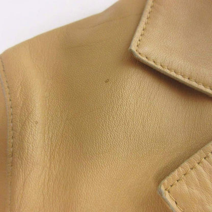 Fendi Leather Tailored Jacket Lamb Beige 38