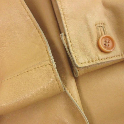 Fendi Leather Tailored Jacket Lamb Beige 38