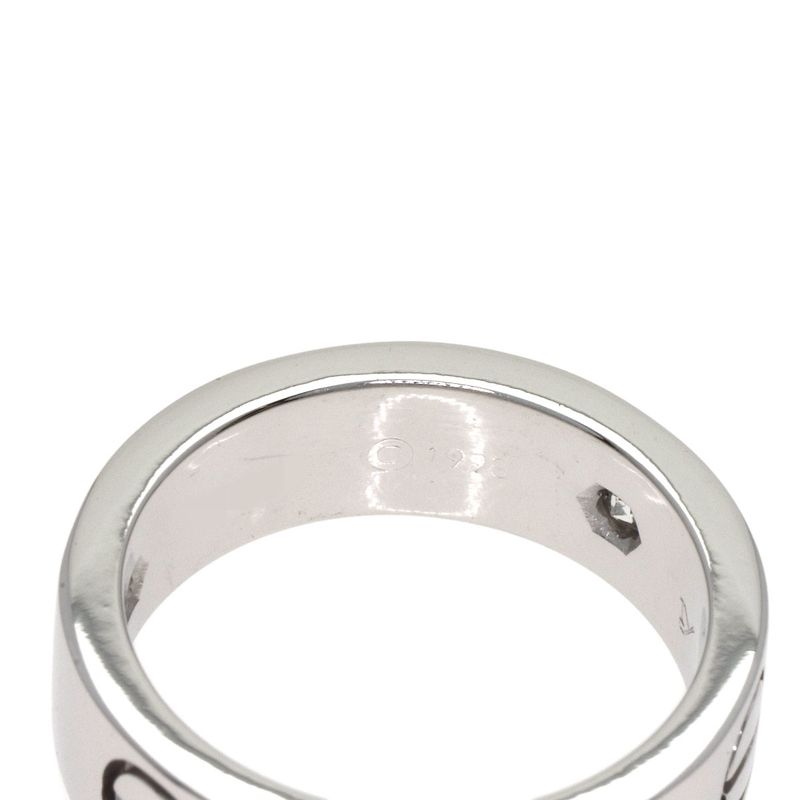 Cartier Love Ring Half Diamond Ring 18K White Gold