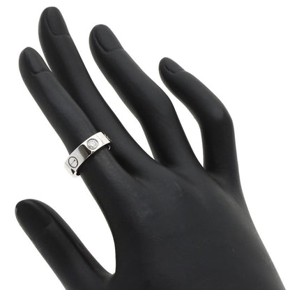 Cartier Love Ring Half Diamond Ring 18K White Gold