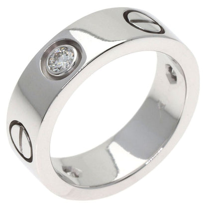 Cartier Love Ring Half Diamond Ring 18K White Gold