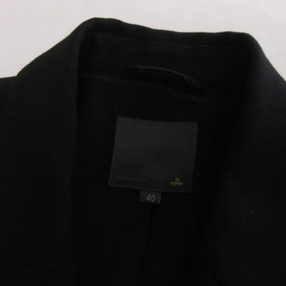 Fendi Short Terrace Jacket Wool Black 40