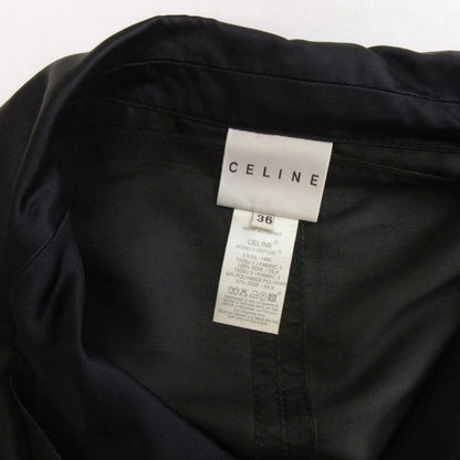 Celine Star Coat Silk Blend Black 36