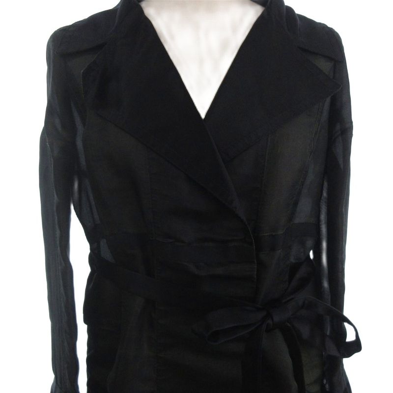 Celine Star Coat Silk Blend Black 36