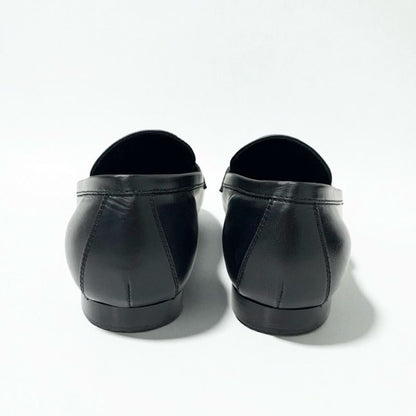 Louis Vuitton Upper Case Line Lofa Leather Shoes Leather Black Gold LV Logo