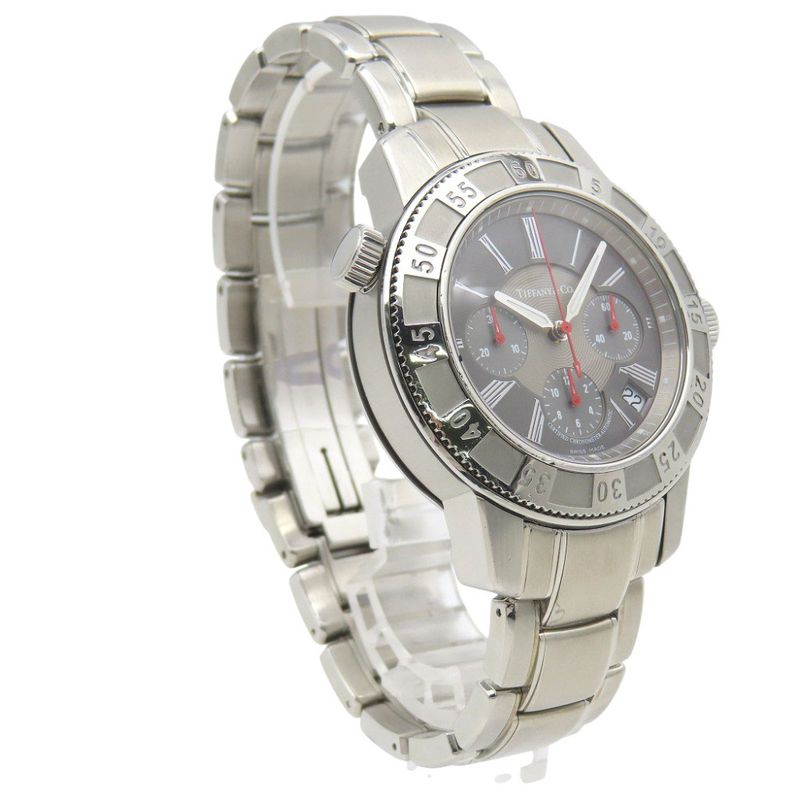 Tiffany & Co. Mark Chronograph Back Slot Automatic Winding Watch Stainless