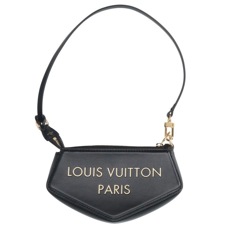 Louis Vuitton Pochette Exxon Debossed Logo Leather Shoulder Bag