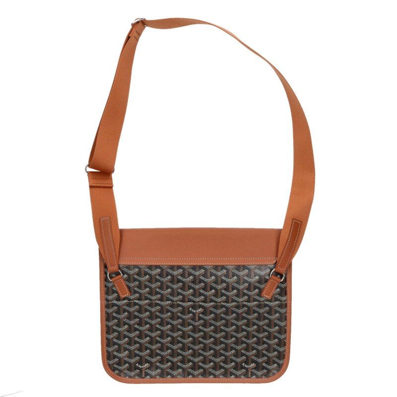 Goyard Courcier Coating Messenger Leather Shoulder Bag