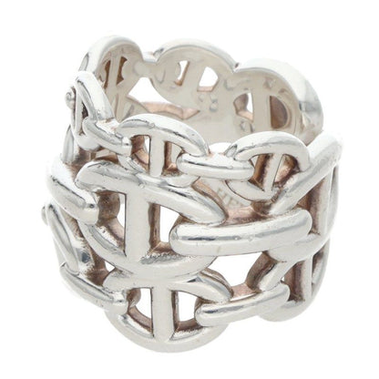 Hermes Chaine D'ancre Enchainee GM Silver Ring