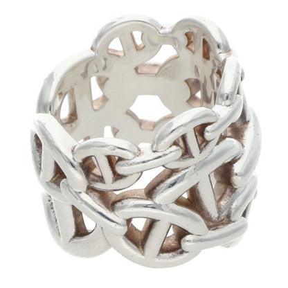 Hermes Chaine D'ancre Enchainee GM Silver Ring