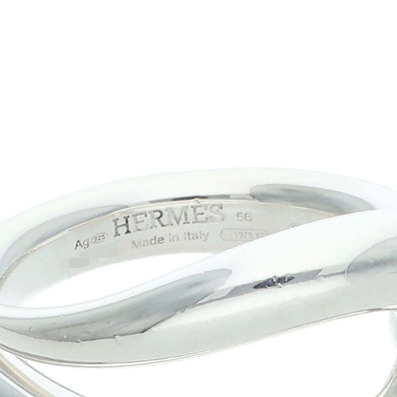 Hermes Licol Silver Ring 56