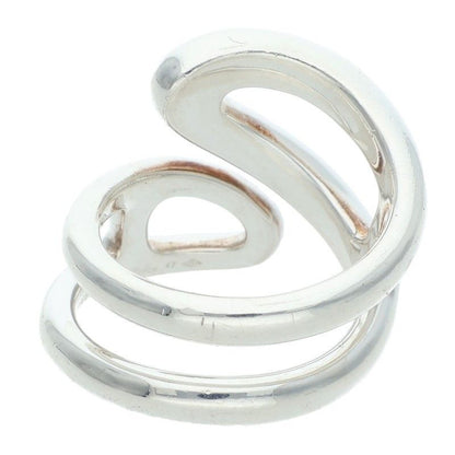 Hermes Chaine D'ancre Punk Twist Silver Ring 47