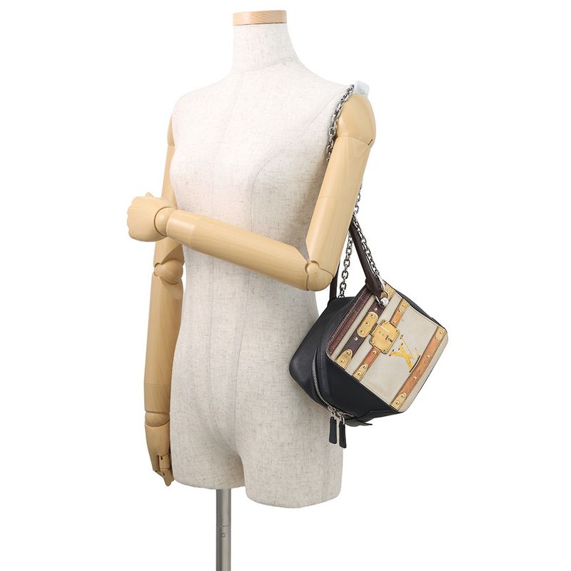 Louis Vuitton Handbag Monogram Trompe L'oeil Square Bag 2-Way Navybeige Brown