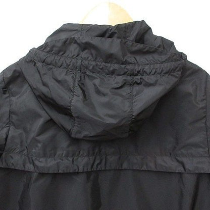 Prada Jacket Nylon Jacket Hood Zip Up Logo Black 48