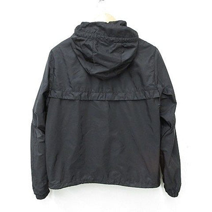 Prada Jacket Nylon Jacket Hood Zip Up Logo Black 48
