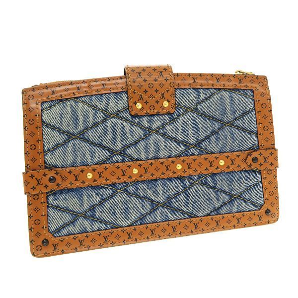 Louis Vuitton Monogram Denim Trunk Clutch
