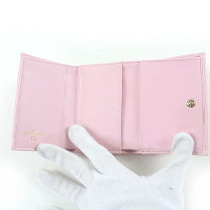 Chanel Lambskin CC Logo Quilted Small Flap Mini Wallet
