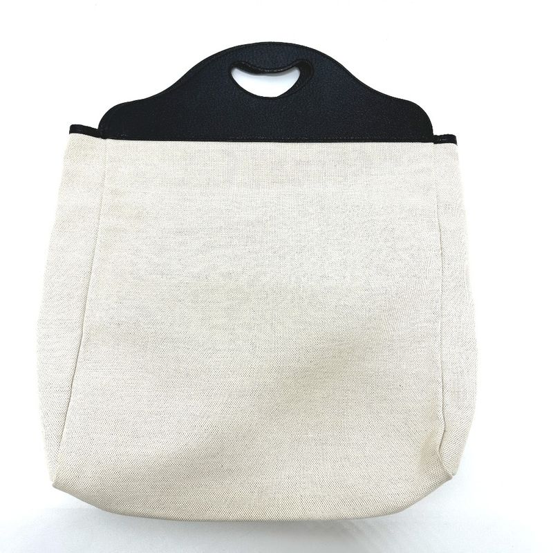 Gucci Handbag Cles Strogo Canvas Leather Beige Black
