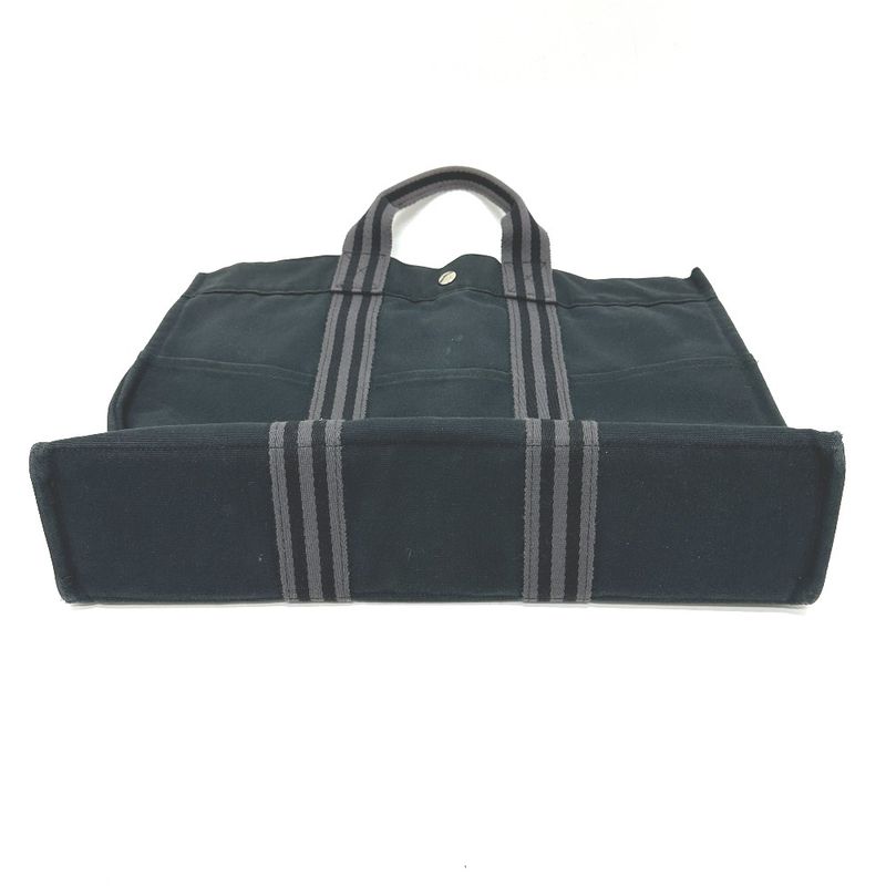 Hermes Tote Fourre Tout MM Canvas Black