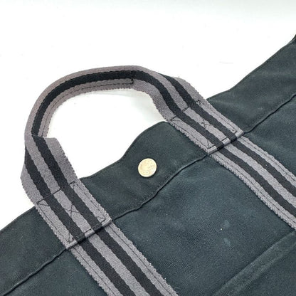 Hermes Tote Fourre Tout MM Canvas Black