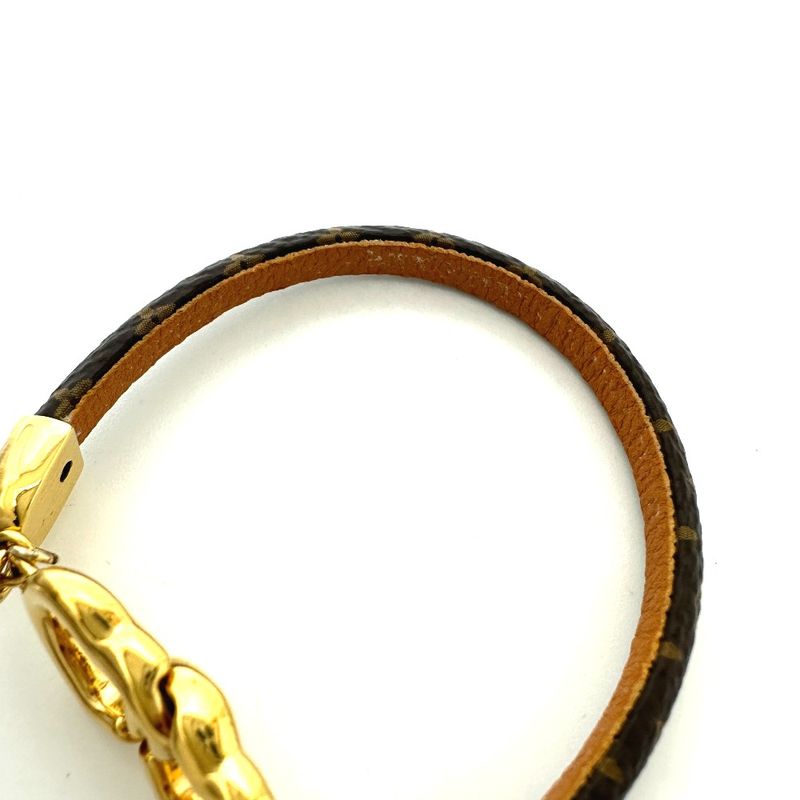 Louis Vuitton Bracelet Say Jesus Monogram Canvas Brown
