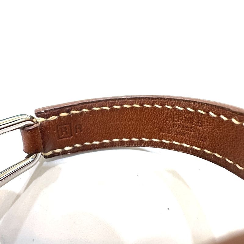 Hermes Bracelet Belt Cut Replacement Metal Brown