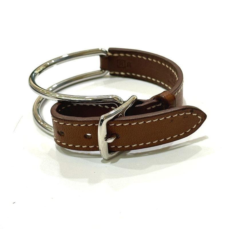 Hermes Bracelet Belt Cut Replacement Metal Brown