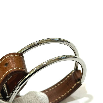 Hermes Bracelet Belt Cut Replacement Metal Brown