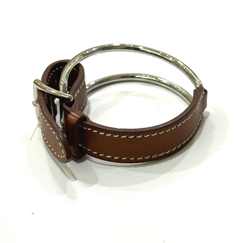 Hermes Bracelet Belt Cut Replacement Metal Brown