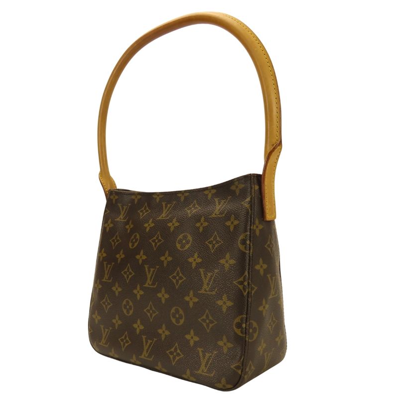 Louis Vuitton Shoulder Bag Looping MM Monogram Leather Brown