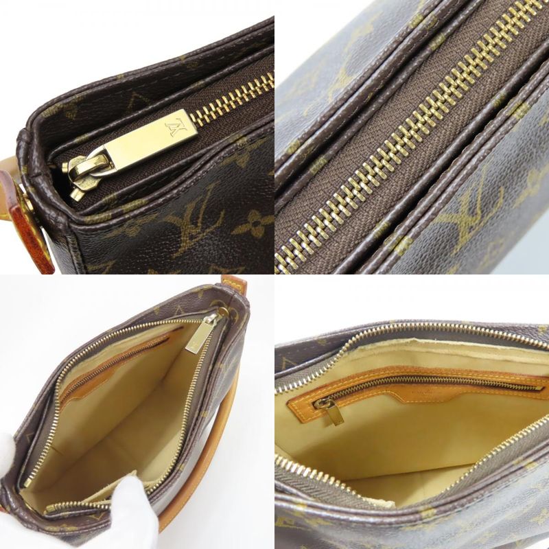 Louis Vuitton Shoulder Bag Looping MM Monogram Leather Brown